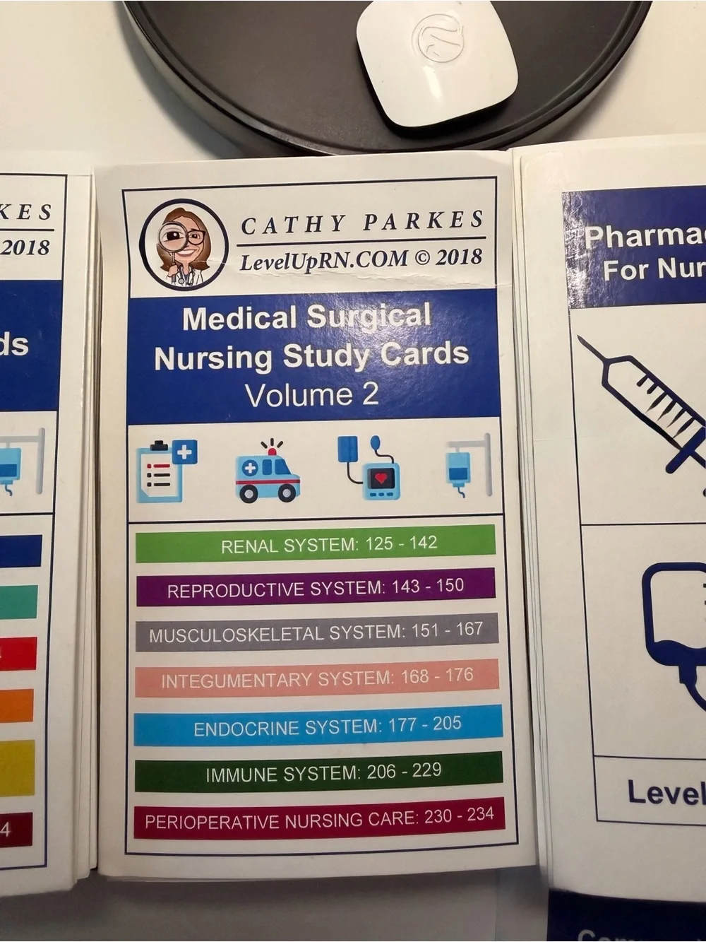 Nursing School Flash Card Sets - Color coded & Numerical FREE card box organizer
